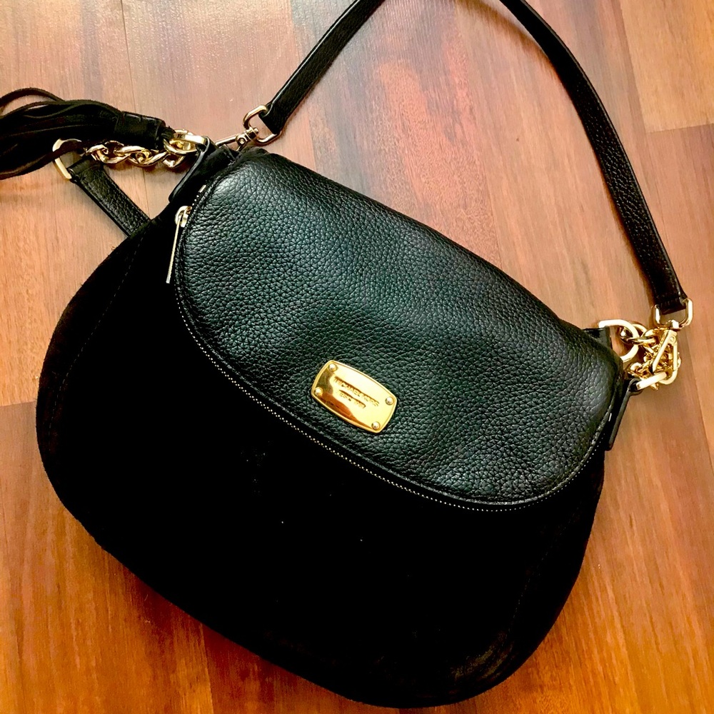 MK Black Leather Purse
